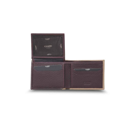 Guard Matte Dried Rose - Claret Red Horizontal Leather Wallet