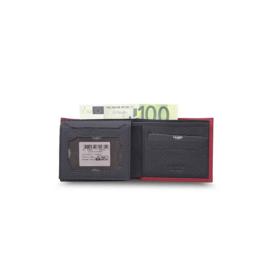 Guard Matte Red - Black Horizontal Leather Wallet