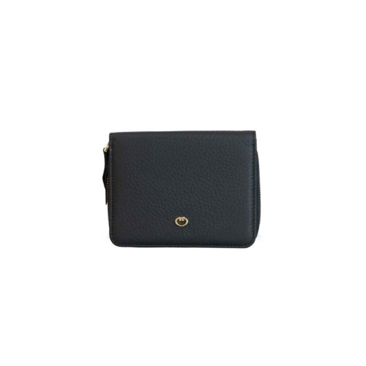 Guard Matte Black Coin Genuine Leather Women's Wallet