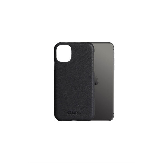 Guard Matte Black Iphone 11 Genuine Leather Phone Case