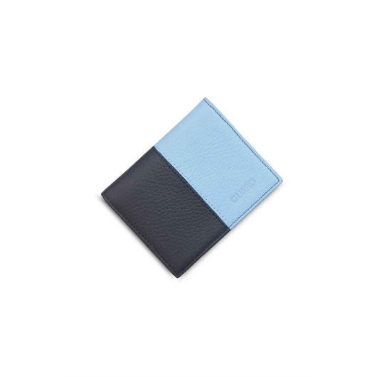 Guard Matte Turquoise/Navy Blue Leather Men's Wallet