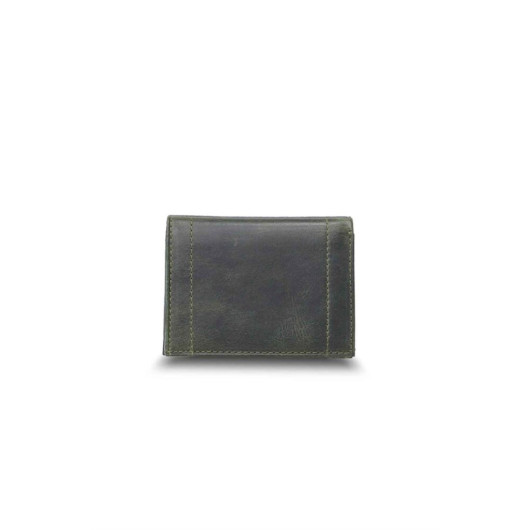 Guard Minimal Antique Green Leather Men's Wallet