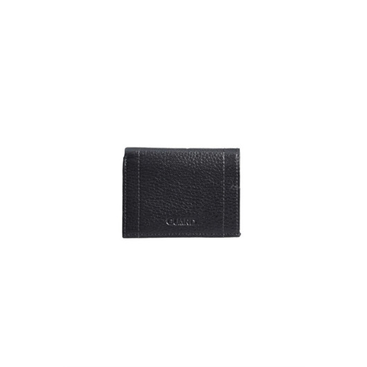 Guard Minimal Black Leather Men's Wallet