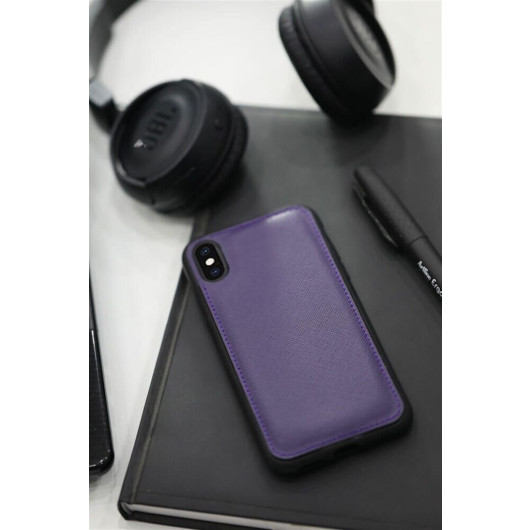 Guard Purple Saffiano Leather Iphone X / Xs Case