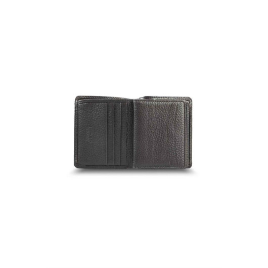 Guard Medium Brown Men's Wallet With Double Pinot, Coin Eyes