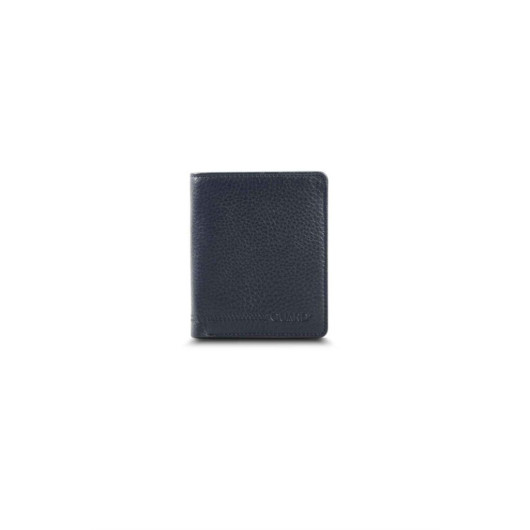 Guard Medium Double Pinot, Navy Blue Men's Wallet With Coin Eyes
