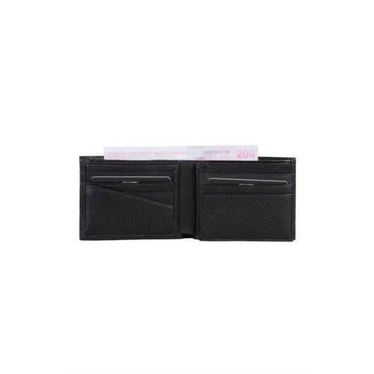 Guard Pisot Black Genuine Leather Horizontal Men's Wallet