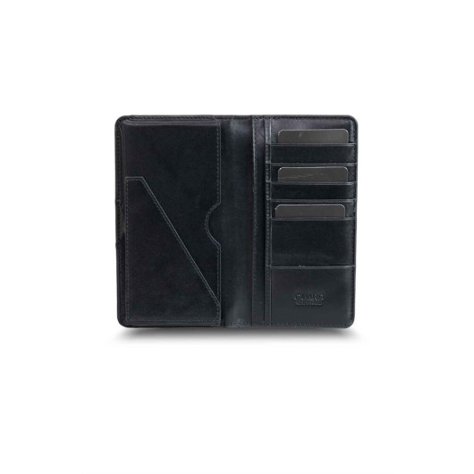 Guard Plus Black Texas Print Leather Unisex Wallet With Phone Entry