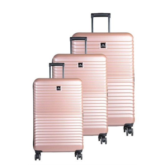 Guard Polypropylene Unbreakable Dried Rose Travel Luggage Set Of 3