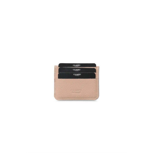 Guard Powder Mini Leather Card Holder With Paper Money Compartment