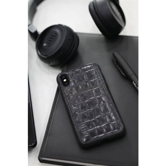 Guard Black Croco Leather Xs Max Phone Case