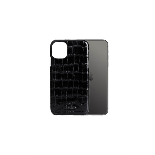 Guard Black Croco Iphone 11 Genuine Leather Phone Case