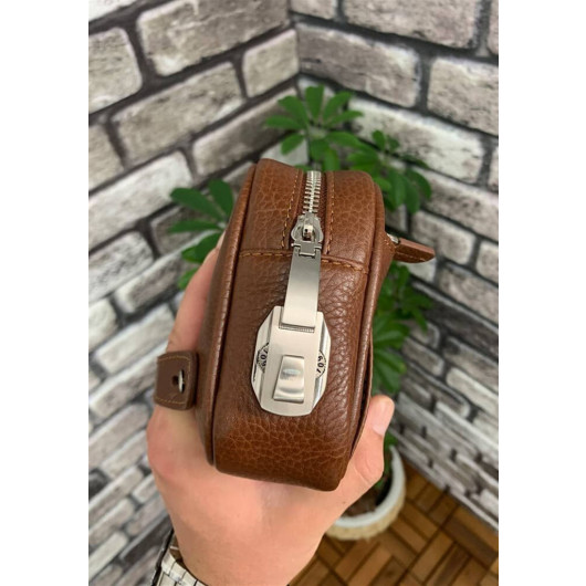 Guard Taba Genuine Leather Password Handbag