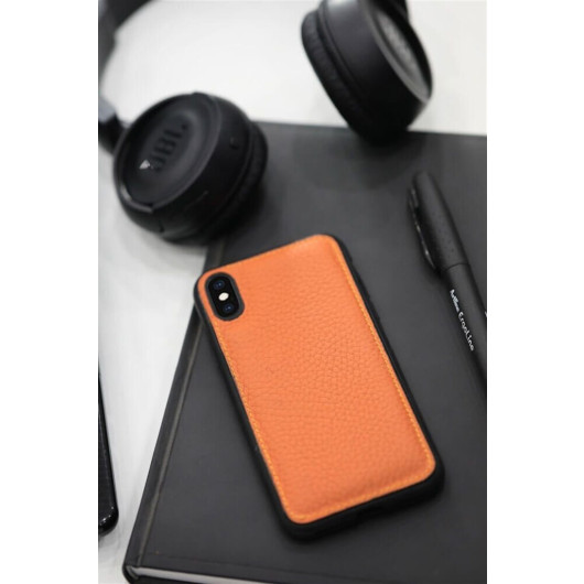 بيت هاتف Iphone X / Xs من الجلد بلون برتقالي من Guard