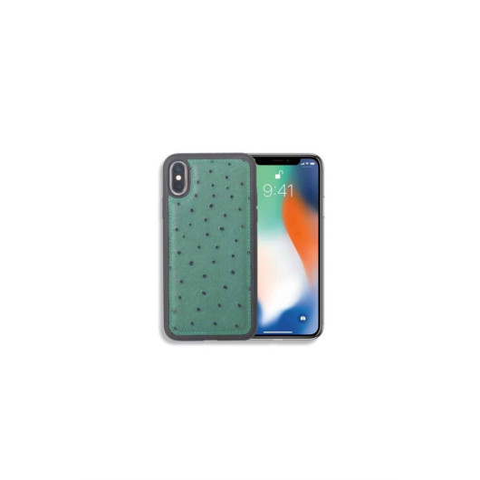 Guard Green Ostrich Model Leather Iphone X / Xs Case