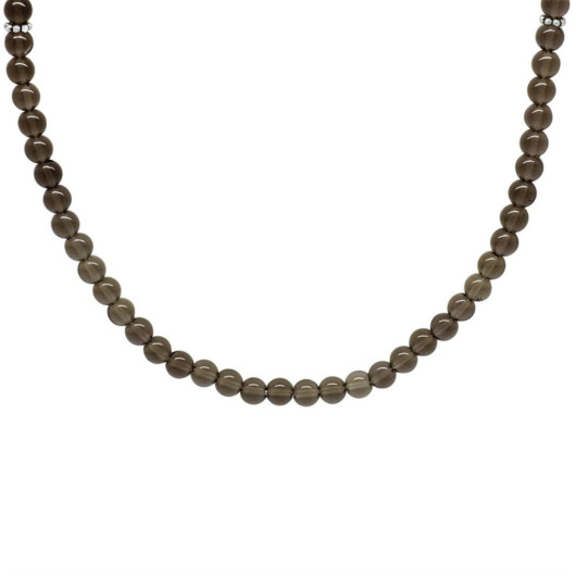 Both Bracelet - Necklace - Rosary 99 Smoky Quartz Natural Stone Accessory