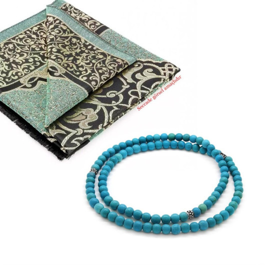 Both Bracelet - Necklace - Rosary 99 Firuze Natural Stone Accessory