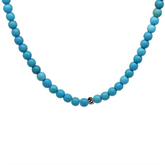 Both Bracelet - Necklace - Rosary 99 Firuze Natural Stone Accessory