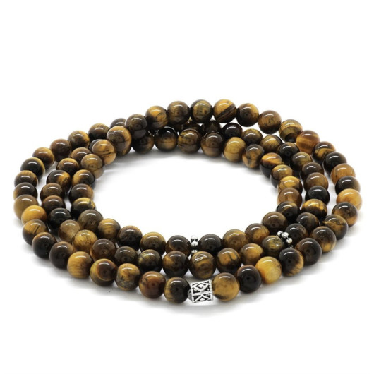Both Bracelet - Necklace - Rosary 99 Tiger Eye Natural Stone Accessory