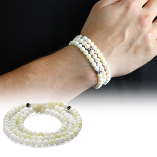 Both Bracelet - Both Necklace - Rosary 99 Pearl Natural Stone Jewelry