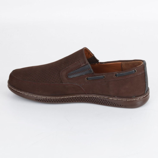 Brown Genuine Leather Men's Casual Shoes