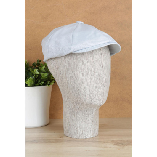قبعة رجالية موسمية موديل انكليزي بلون ازرق فاتح