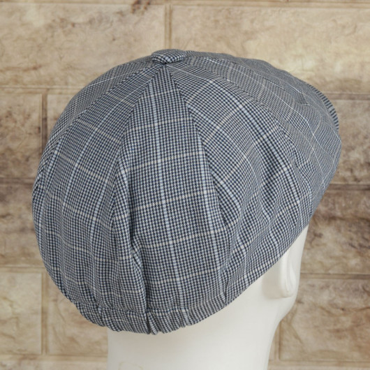 Seasonal Gray Plaid British Style Men's Hat