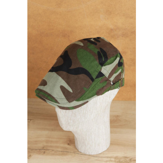 Seasonal Camouflage Buckled Canvas Men's Cap