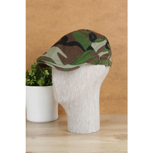 قبعة رجالية موسمية موديل عسكري مع مشبك