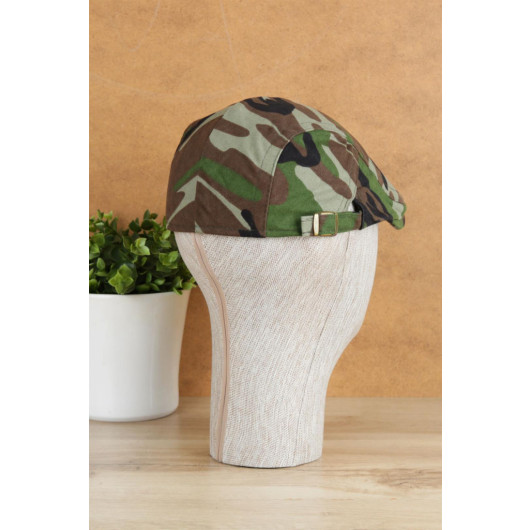 قبعة رجالية موسمية موديل عسكري مع مشبك