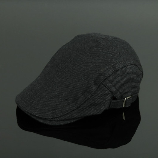 قبعة رجالية موسمية من الجينز  بلون كحلي