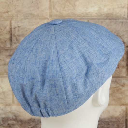 قبعة رجالية موسمية موديل انكليزي بلون ازرق