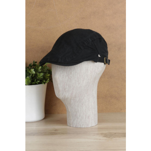 قبعة رجالية موسمية مع مشبك بلون اسود
