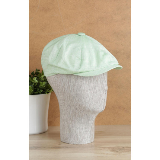قبعة رجالية موسمية موديل انكليزي بلون أخضر