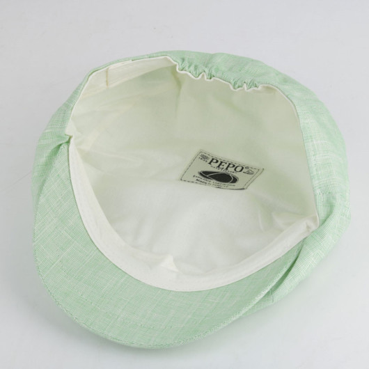 قبعة رجالية موسمية موديل انكليزي بلون أخضر