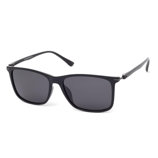 Polarized Black Bright Slim Frame Men's Sunglasses