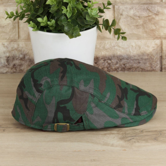 قبعة رجالية صيفية موديل عسكري مع بمشبك