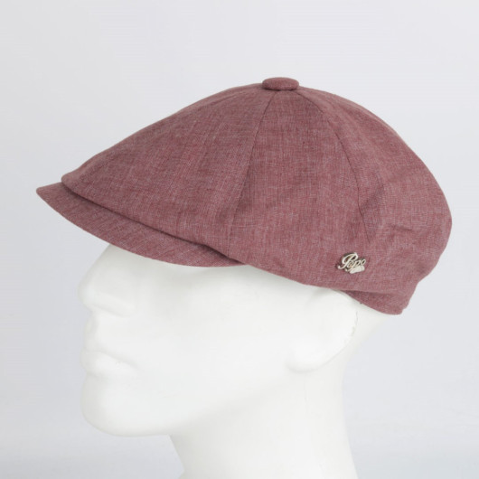 قبعة رجالية صيفية موديل انكليزي بلون قرميدي