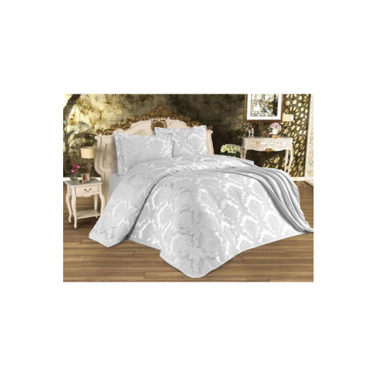 Gray Busem Chenille Jacquard Single Bed Sheet/Slipcover