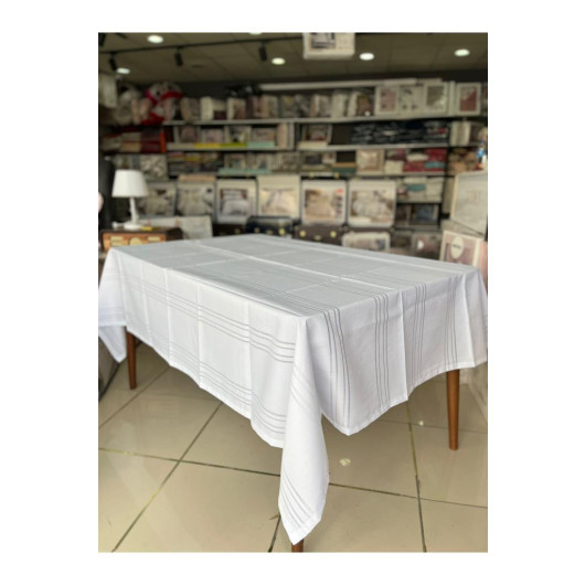 مفرش طاولة فردي 160X220 سم أبيض