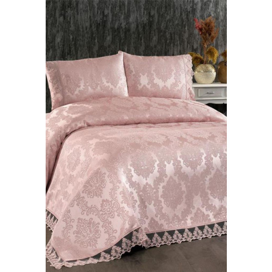 Double Bed Cover Powder/Light Pink Çeyiz Diyarı Demontis
