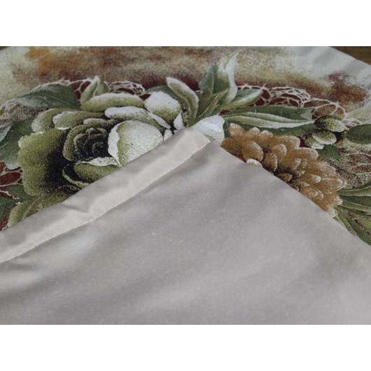 غطاء وسادة جاكار قطعتين اللون كابتشينو مطبع