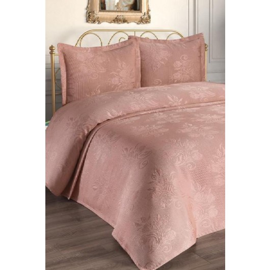 2-Piece Single Bedspread Powder/Light Pink Çeyiz Diyarı Lale