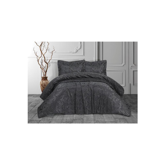 Shawl Double Bedspread Anthracite