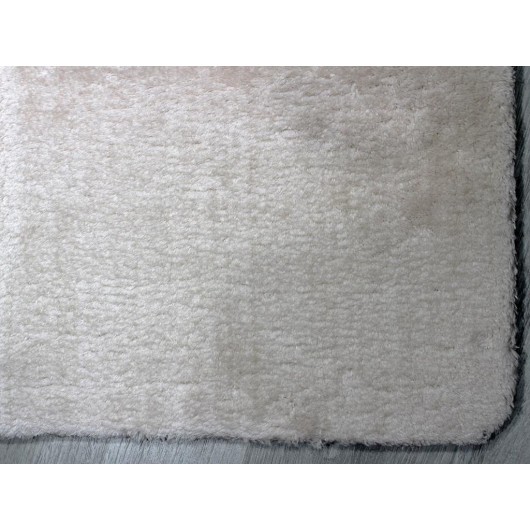 Çeyizdiyarı Puffy Beige Two-Piece Velvet Bath Mat/Carpet Set