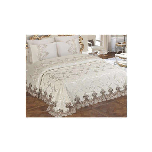 Bedding Set For Brides, 7 Pieces, Cream Color, Dubai