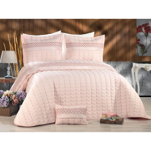 Micro Double Bedspread Powder/Light Pink Colors