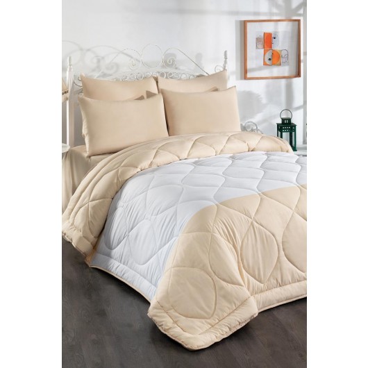 Comfort Sleeping Set And Bedspread Double Beige