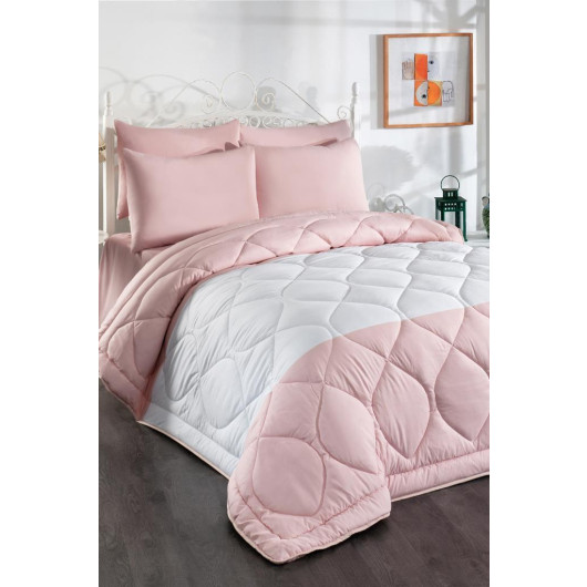 Double Bedding Set And Bedspread, Powder/Light Pink Comfort