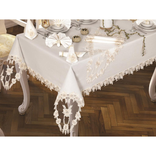 Daisy Love Cream Cover/Table Runner 26 Pieces